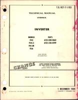 Overhaul Manual for Inverter - Models F145, F145-2, F45-3R, and F136