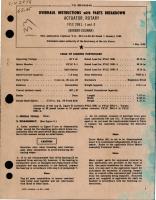 Overhaul Instructions with Parts for Rotary Actuator - FYLC 2981, FYLC 2981-1, and FYLC 2981-2