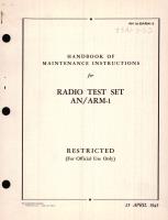 Maintenance Instructions for Radio Test Set AN ARM-1