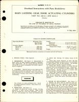 Overhaul Instructions with Parts Breakdown for Main Landing Gear Door Actuating Cylinders - Parts 60042-3 and 60042-4