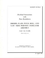 Overhaul Instructions with Parts Breakdown for Droops, Flaps, Pitch, Roll and Yaw Trim Position Indicator Assembly - Part 91-3-000