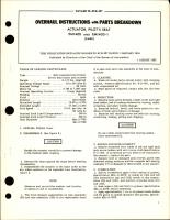 Overhaul Instructions with Parts Breakdown for Pilot's Seat Actuator - EM1400 and EM1400-1