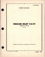 Parts Catalog for Pressure Relief Valve - Model 31-B-140
