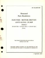 Illustrated Parts Breakdown for Electric Motor-Driven Anti-Icing Pump Models 2E-607