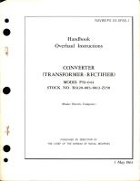 Overhaul Instructions for Transformer Rectifier Converter - Model P59-044