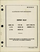 Illustrated Parts Breakdown for Dropout Relay - Models A-711J and A-711K  - Type AN3391-2B and AN3391-2A