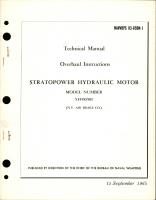 Overhaul Instructions for Stratopower Hydraulic Motor - Model 53F00501 