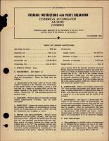 Overhaul Instructions with Parts Breakdown for Cylindrical Accumulator - AA-24340