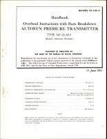 Overhaul Instructions with Parts Breakdown for Autosyn Pressure Transmitter - Type 7617-23-A5-1 