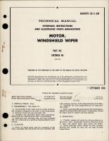 Overhaul Instructions with Illustrated Parts Breakdown for Windshield Wiper Motor - Part XW20058-M1 