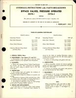 Overhaul Instructions with Parts Breakdown for Pressure Operated Bypass Valves - 20378-1, 23726-2