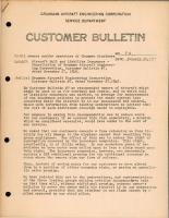 Widgeon - Aircraft Hull Liability Insurance - Cancellation of Customer Grumman Aircraft Engineering Customer Bulletin 7,