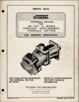 Overhaul Instructions for Constant Displacement Hydraulic Motors - MF-713-2 Series 