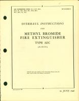 Overhaul Instructions for Methyl Bromide Fire Extinguisher Type AEC