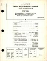 Overhaul Instructions with Parts for De-Icer Distributing Valve - Part 1532-3-A 