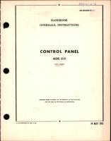 Overhaul Instructions for Control Panel Model GC41
