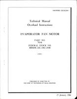 Overhaul Instructions for Evaporator Fan Motor - Part 70341