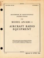 Maintenance Instructions for Model AN/ARC-1 Aircraft Radio Equipment