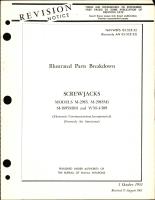 Illustrated Parts Breakdown for Screwjacks - Models M2985, M-2985M1, M-1895M101 and WM-4-509 