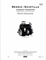 Service Instructions for Bendix-Scintilla Aircraft Magnetos Types SB and SF