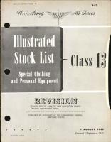 Illustrated Stock List Special Clothing and Personal Equipment