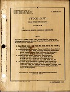 Stock List Dead Items Stock List Class 01-M Parts for North American Aircraft