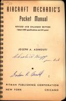  Aircraft Mechanic's Pocket Manual