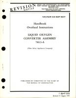 Overhaul Instructions for Liquid Oxygen Converter Assembly - 78113-A 