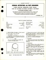 Overhaul Instructions with Parts Breakdown for 2 inch Motor Operated Gate Valve - Parts 08-17180E, 08-17180E1, 08-17180F, and 08-17180F1