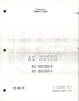 Overhaul Manual for AC Motor - Parts 939D228-2 and 939D228-4