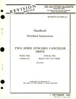 Overhaul Instructions for Two Speed Synchro Canceller Drive Part No. 425004-2A 