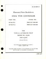 Illustrated Parts Breakdown for Stick Type Controller Part No. 9076037G1, 9076037G2 for Type G-3 Automatic Pilot Model No. 2CJ4B1 and 2CJ4B3