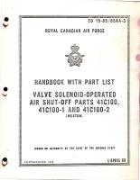 Handbook with Parts List for Solenoid Operated Air Shut Off Valve - Parts 41C100, 41C100-1, 41C100-2