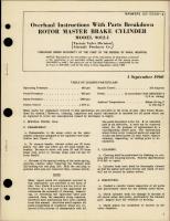 Overhaul Instructions with Parts Breakdown for Rotor Master Brake Cylinder - Model 9012-1