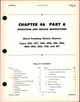 Operation and Service Instructions for Direct Cranking Electric Starters, Chapter 46 Part A