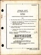 Dead Items Stock List Parts for Rolls-Royce Engines (Packard)