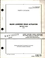 Parts Catalog for Main Landing Gear Actuator - Part VJ-550 