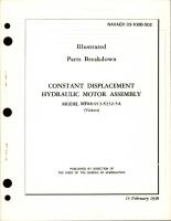 Illustrated Parts Breakdown for Constant Displacement Hydraulic Motor Assembly - Model MF88-913-S332-5A