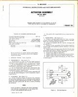 Instructions w Parts Breakdown for Actuator Assembly Part 108392