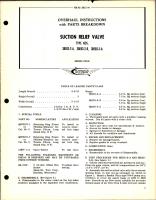 Overhaul Instructions w Parts for Suction Relief Valve 