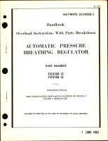 Overhaul Instructions with Parts Breakdown for Automatic Pressure Breathing Regulator