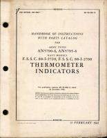 Handbook of Instructions with Parts Catalog for Thermometer Indicators