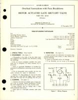 Overhaul Instructions with Parts Breakdown for Motor Actuated Gate Shut-Off Valve - Part 106785