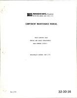 Component Maintenance Manual for Main Landing Gear Spring and Cable Subassembly - Part 15530-1