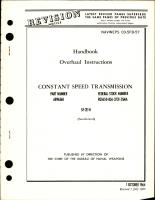 Overhaul Instructions for Constant Speed Transmission - Part 689636B - SP-2E/H