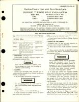 Overhaul Instructions with Parts Breakdown for Cooling Turbine Heat Exchangers - Parts 83832 and 83832-1 