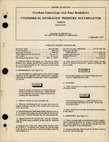 Overhaul Instructions with Parts for Cylindrical Hydraulic Pressure Accumulator - 1008594