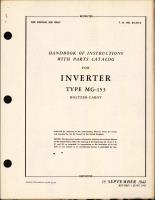 Handbook of Instructions with Parts Catalog for Inverter Type MG-153