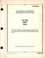 1B-17G-2A, Supplement, Maintenance Instructions for USAF Model QB-17 Aircraft