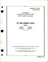 Overhaul Instructions with Parts Catalog for Oil Tank Sequence Valves